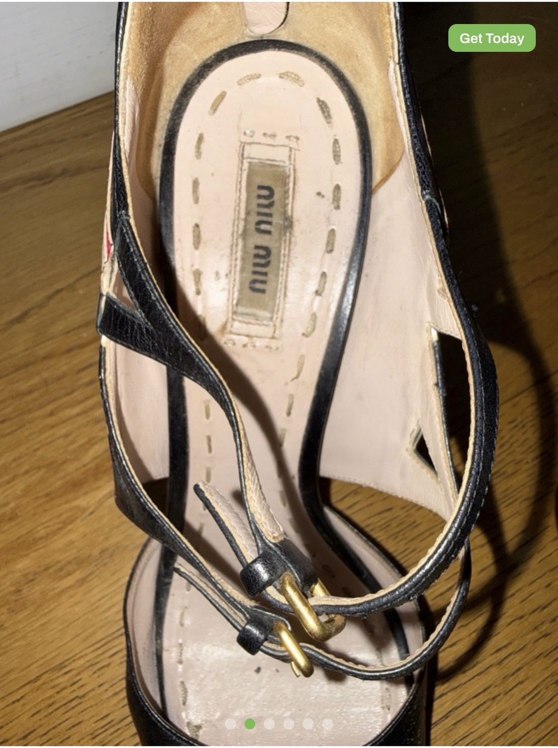 Geometric Cage Sandal — insole logo