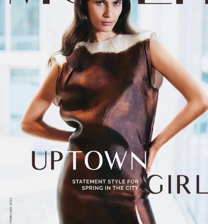 Painted Silk-Blend Midi Dress — mojeh cover feb 2023