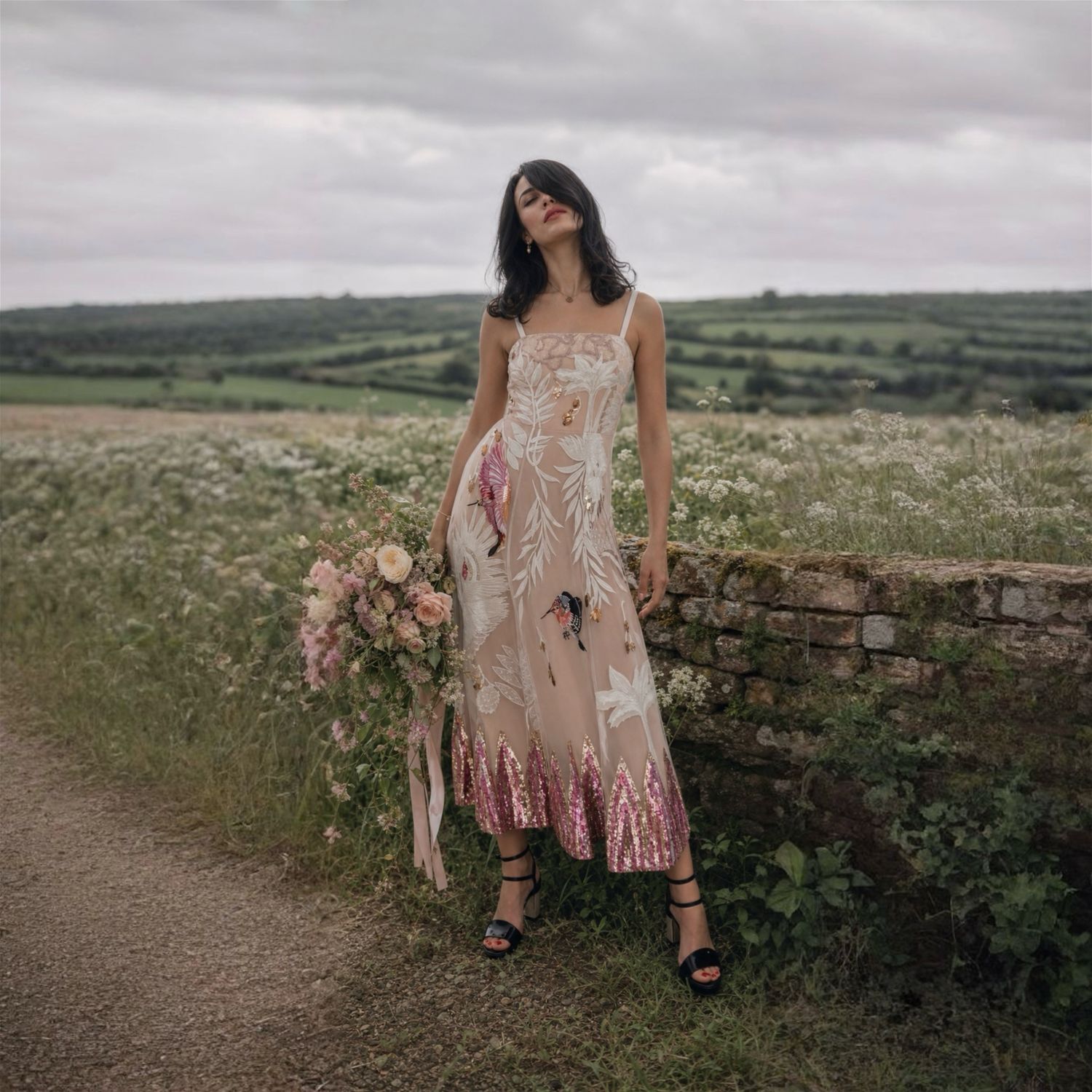 Opera Strappy Dress — styled english countryside